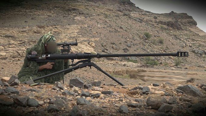 Houthi snipers have proven effective even using homemade anti-materiel rifles like this one