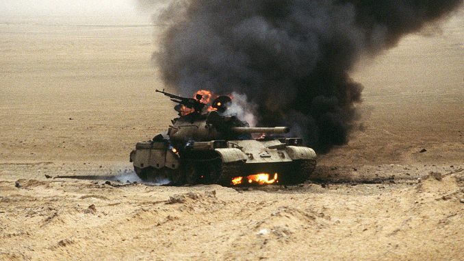 Iraqi tank destroyed during Operation Desert Storm