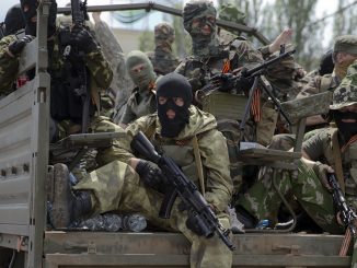 Combatientes pro-rusos en el Donbáss