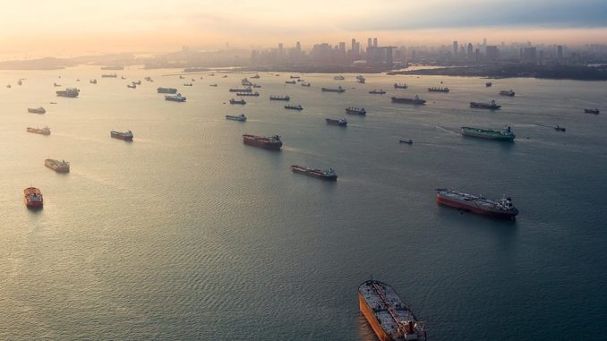 An ordinary day in the Strait of Malacca