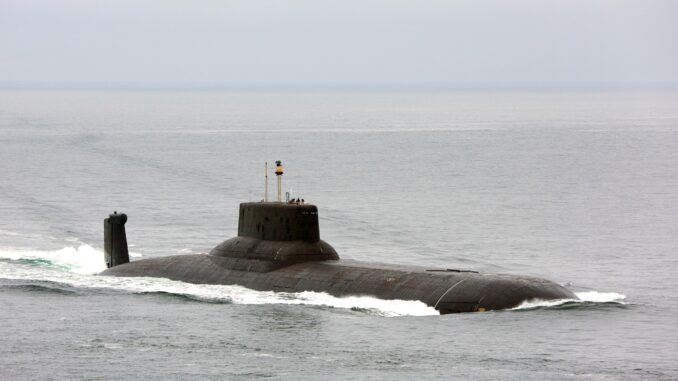 Submarino "Dmitry Donskoy" de la clase Akula/Typhoon. Fuente - Ministerio de Defensa de la Federación Rusa
