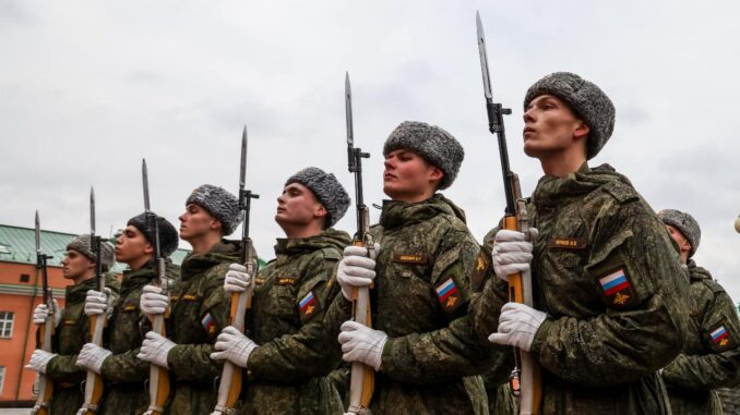 Militares rusos en formación. Fuente - Ministerio de Defensa de la Federación Rusa