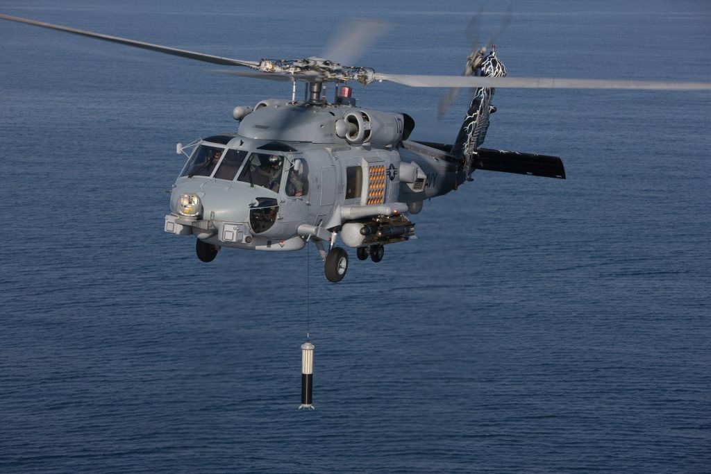 MH-60R con el sonar FLASH. Fuente - Lockheed Martin.