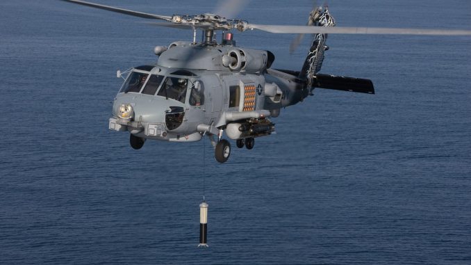 MH-60R con el sonar FLASH. Fuente - Lockheed Martin.