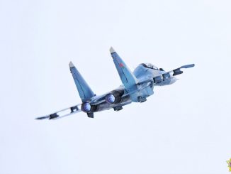 Su-30SM de la Fuerza Aérea de Bielorrusia durante las maniobras que están llevando a cabo junto a la Fuerza Aérea Rusa. Fuente - Ministerio de Defensa de Bielorrusia.
