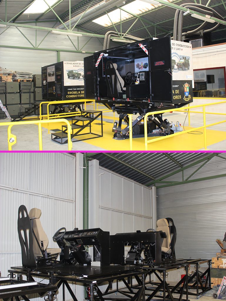 Bivalent driving simulator, used for both the RG-31 and the LMV, replacing the platforms of both vehicles. Author - Francisco P. Fernández Mateos.