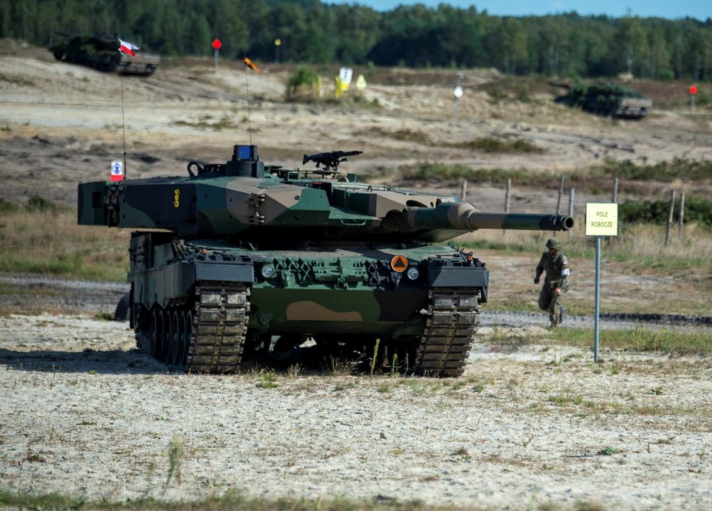 Carro de combate Leopard 2PL de la 18ª División Mecanizada polaca. Fuente - Ministerio de Defensa de Polonia.