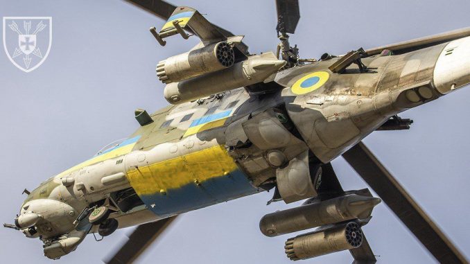 Mi-24 donado por la República Checa a Ucrania y ahora en servicio con las AFU. Fuente - Telegram. Mi-24 donado por la República Checa a Ucrania y ahora en servicio con las AFU. Fuente - Telegram.