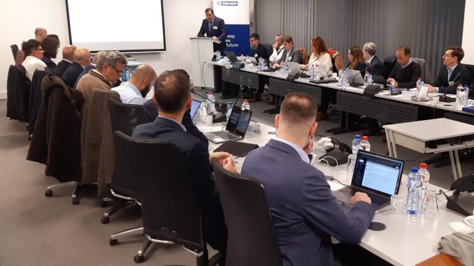 Reunión de arranque (Kick-off-meeting) de COMMANDS en las oficinas de Sener Aeroespacial en Bruselas. Fuente - Sener. Reunión de arranque (Kick-off-meeting) de COMMANDS en las oficinas de Sener Aeroespacial en Bruselas. Fuente - Sener.