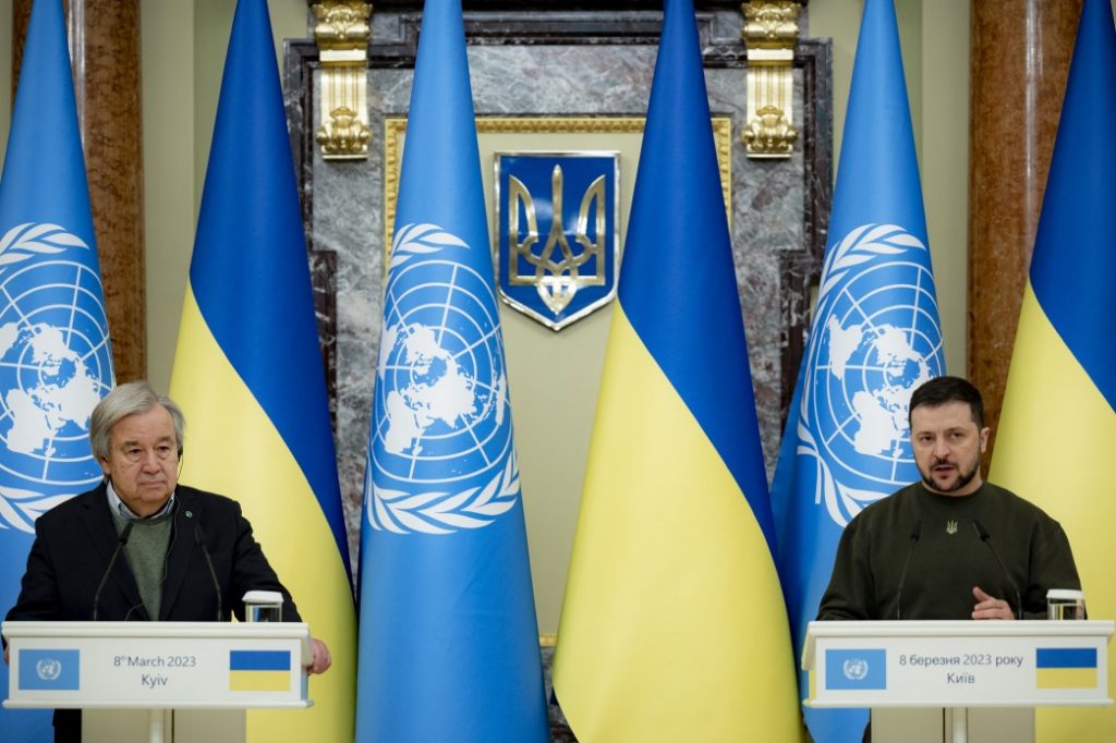 Guterrez y Zelenski. Fuente: Presidencia de Ucrania.