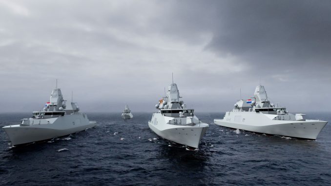 Infografía de las futuras fragatas antisubmarinas para la marina de Bélgica. Fuente - Ministerio de Defensa de Bélgica.