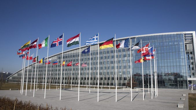 Vue extérieure du siège de l'OTAN à Zaventem, Bruxelles. Source - OTAN.