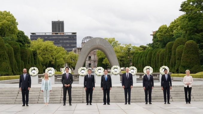 Group image at the G7 Summit held in Hiroshima, Japan. Source - Government of Japan.