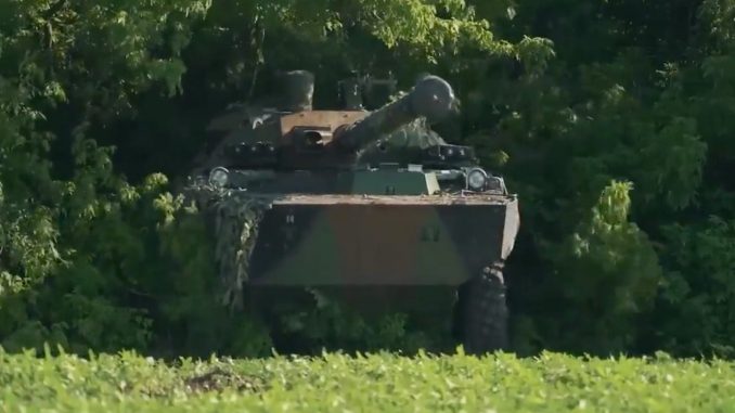 AMX-10RC donado por Francia en servicio con las Fuerzas Armadas ucranianas. Fuente - Telegram.