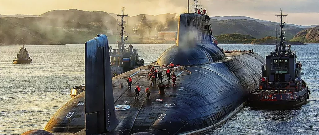 Submarino nuclear de la clase Typhoon (Proyecto 941). Fuente - Ministerio de Defensa de Rusia.
