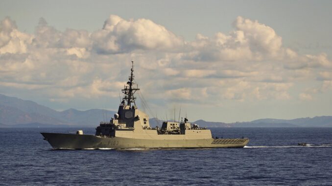 Frigate F-103 "Blas de Lezo" during its participation in the permanent NATO naval group SNMG-2. Source - Navy.