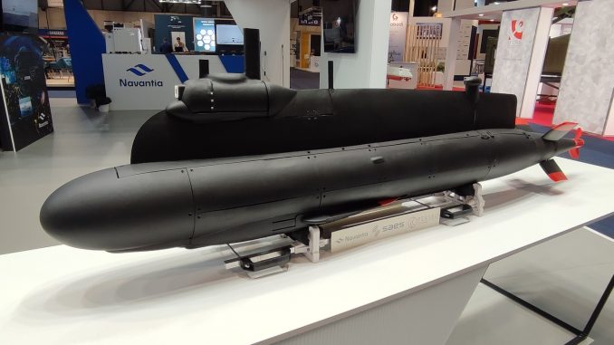 Maqueta del UUV Wise, de Perseo, Navantia y SAES